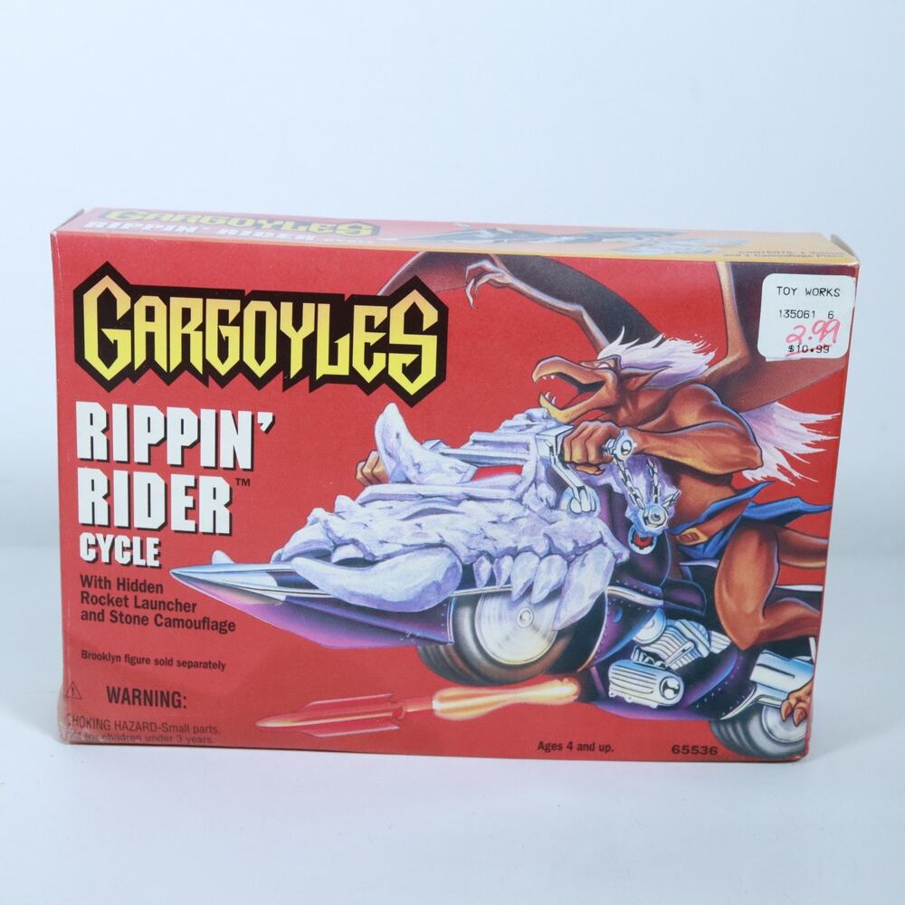 RIPPIN RIDER CYCLE ACTION FIGURE VINTAGE KENNER GARGOYLES NEW OPEN BOX
